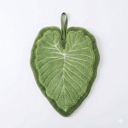 Botanical Leaf Microfiber Hand Towel