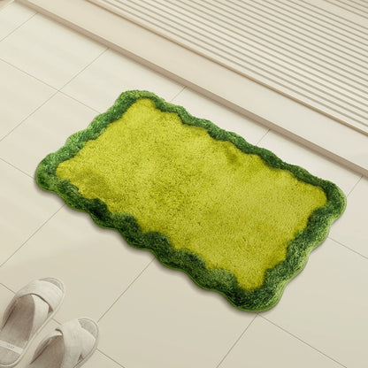 Einfache gewellte grüne Bodenmatte