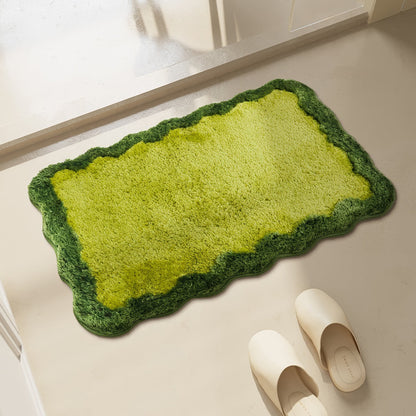 Einfache gewellte grüne Bodenmatte