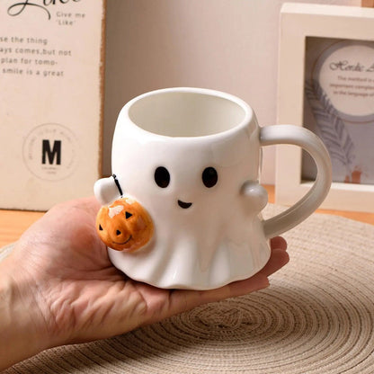 Pumpkin Ghost Halloween Mug