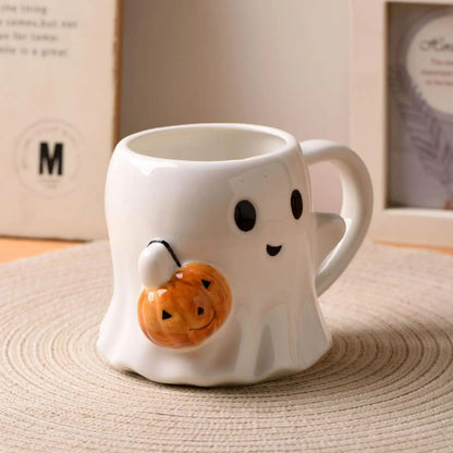 Pumpkin Ghost Halloween Mug