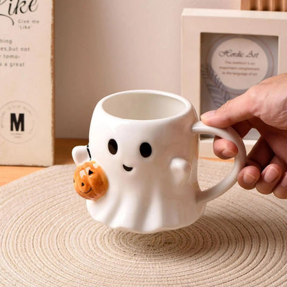 Pumpkin Ghost Halloween Mug