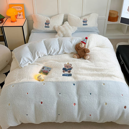 Happy Bear Fluffy Sherpa Bettwäsche-Set