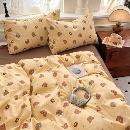 Kawaii Happy Bears Bedding Set