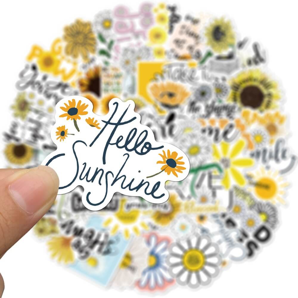 Happy Daisies Sticker Pack cute flower daisy flower floral flower flowers little flower smile flower stickers