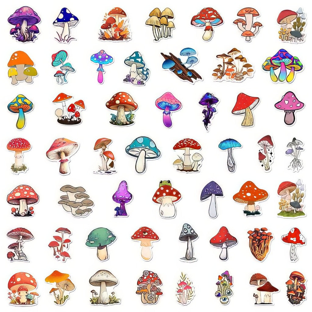 Happy Forest Mushrooms Sticker Pack