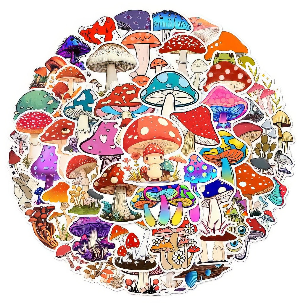 Happy Forest Mushrooms Sticker Pack