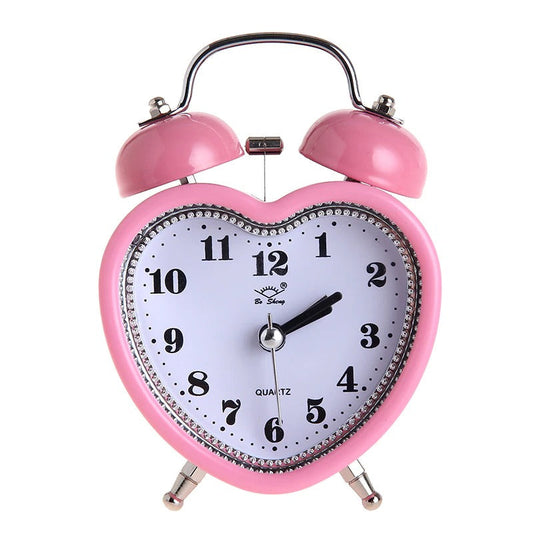 Heart Shape Bell Alarm Clock AESTHETIC_Soft Girl SUB CATEGORY_Desk Accessories