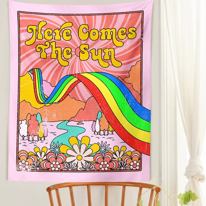 Here Comes The Sun Tapestry AESTHETIC_Indie SUB CATEGORY_Tapestries