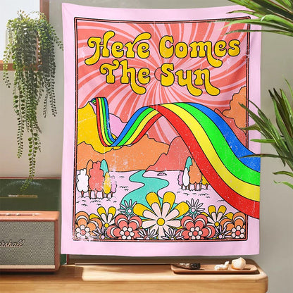 Here Comes The Sun Tapestry AESTHETIC_Indie SUB CATEGORY_Tapestries