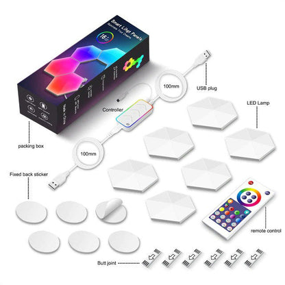 Hexagon LED Lights AESTHETIC_eGirl dream light galaxy galaxy light hexagonal led panel rgb rgbic SUB CATEGORY_Ambient Lighting ws2811