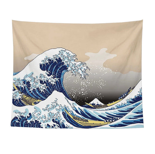 Hokusai Kanagawa Wave Tapestry SUB CATEGORY_Tapestries