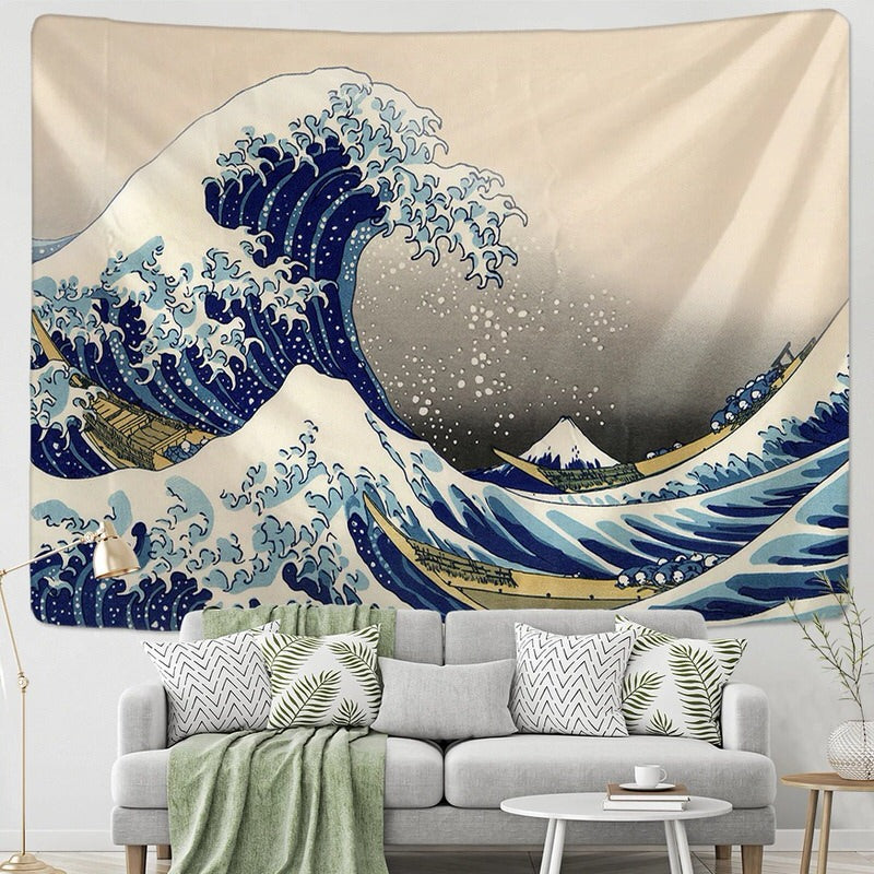 Hokusai Kanagawa Wave Tapestry SUB CATEGORY_Tapestries