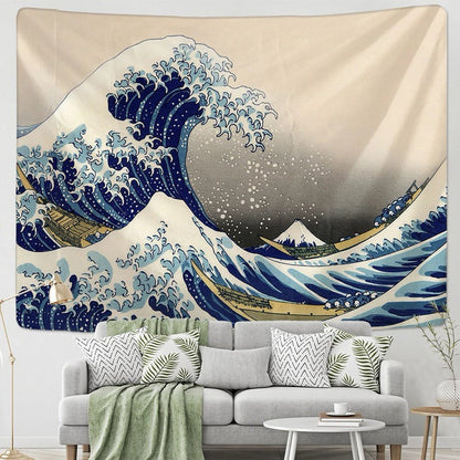 Hokusai Kanagawa Wave Tapestry SUB CATEGORY_Tapestries