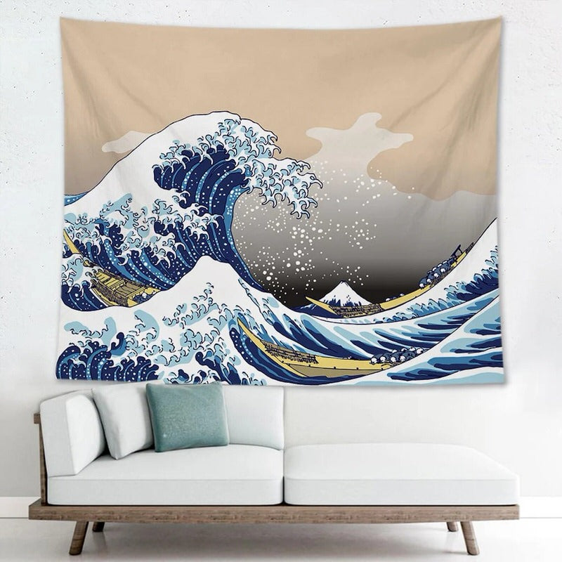 Hokusai Kanagawa Wave Tapestry SUB CATEGORY_Tapestries