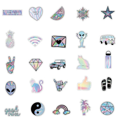 Holographic Alien Sticker Pack