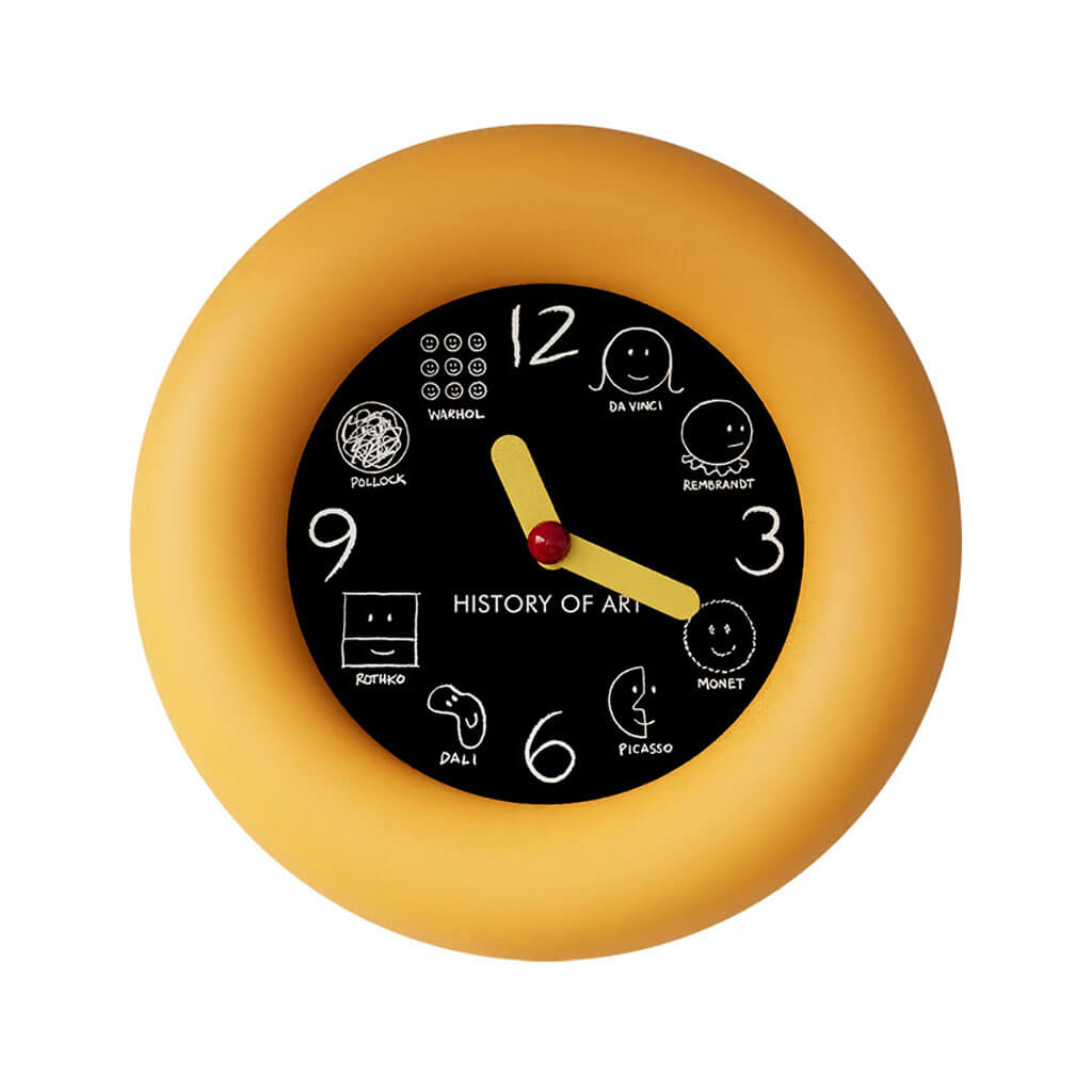 Minimalistische runde Wanduhr aus Kunstgeschichte