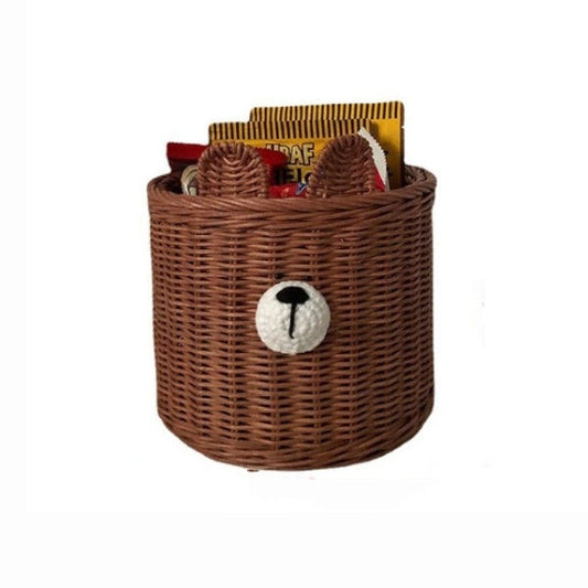 Woven Bear Storage Bin