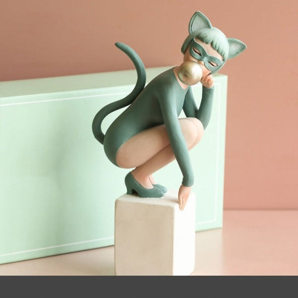 Trendy Resin Girl Decor Figurines