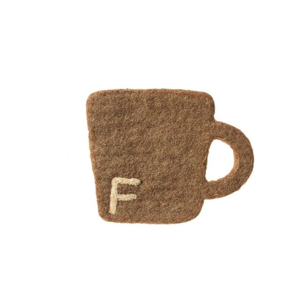 Coffee Cup Shape Wool Felt Coaster