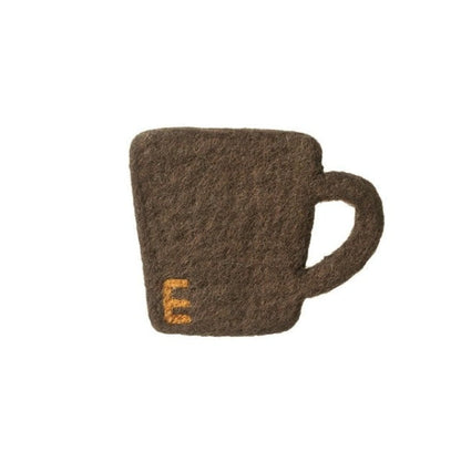 Coffee Cup Shape Wool Felt Coaster