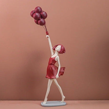 Exquisite Balloon Girl Figurine