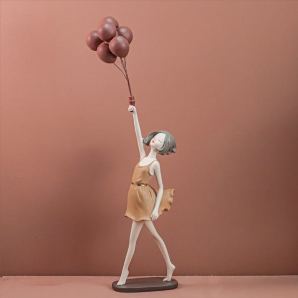 Exquisite Balloon Girl Figurine