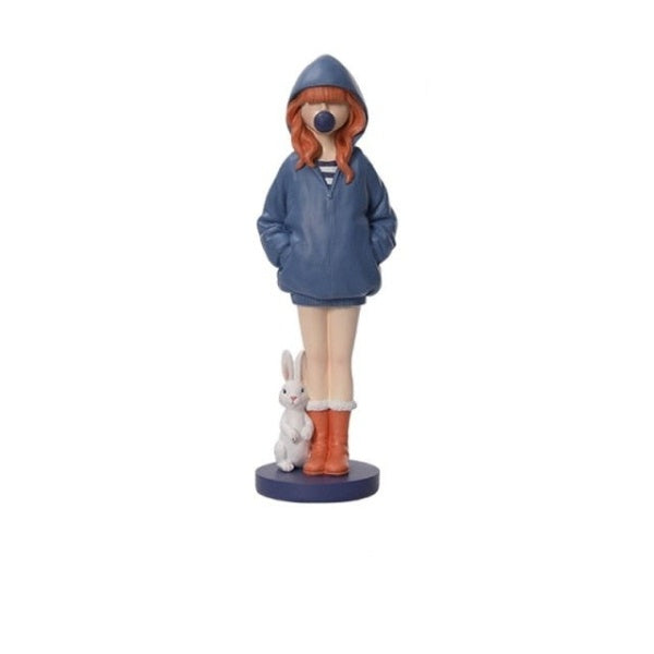 Balloon Girl In Blue Figurine