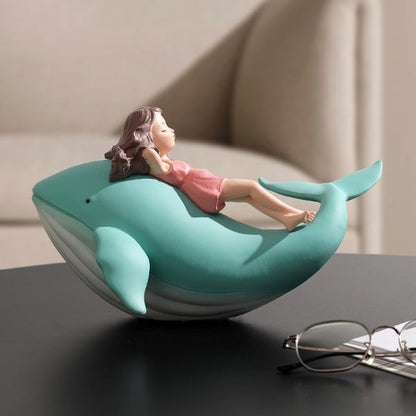 Whale Girl Figurine