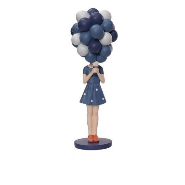 Balloon Girl In Blue Figurine