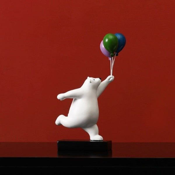 Flying Balloon Bear Figurines