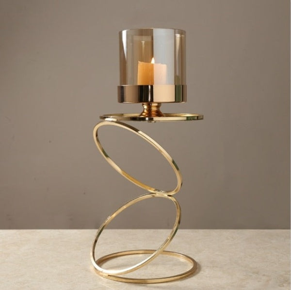 Elegant Gold Candle Holder