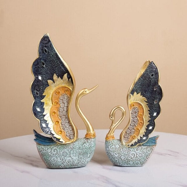 Golden Swan Figurine