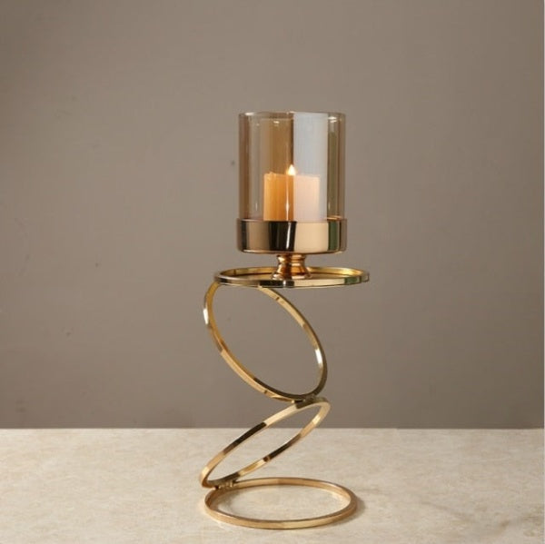 Elegant Gold Candle Holder