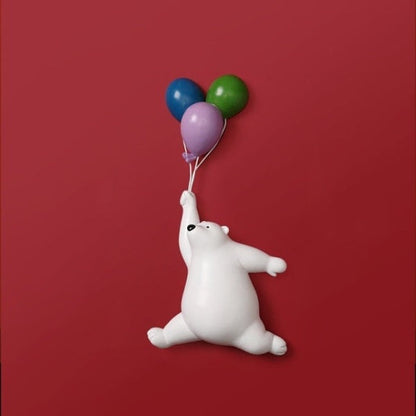 Flying Balloon Bear Figurines