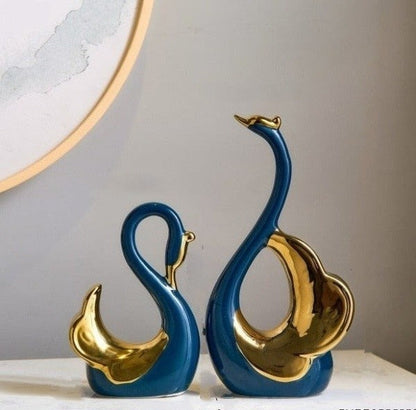 Ceramic Swan Figurine