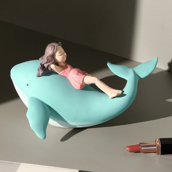 Whale Girl Figurine