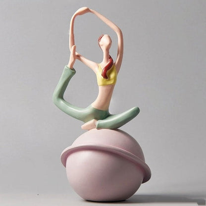 Yoga Lady Figurine Sculpture