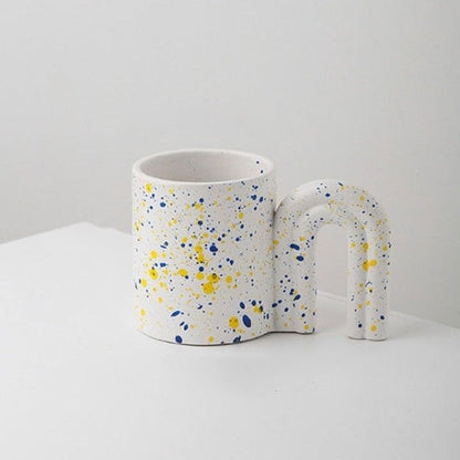 Rainbow Handle Ceramic Mugs