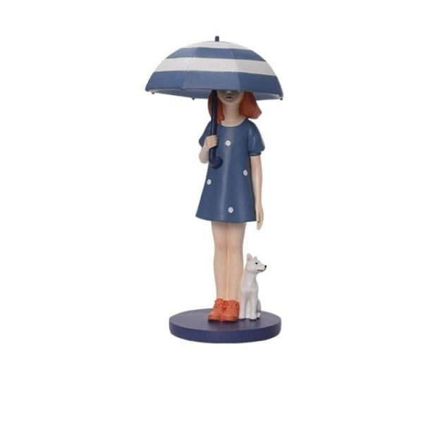 Balloon Girl In Blue Figurine