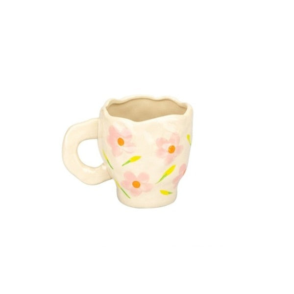 Ceramic Floral Coffee Cup