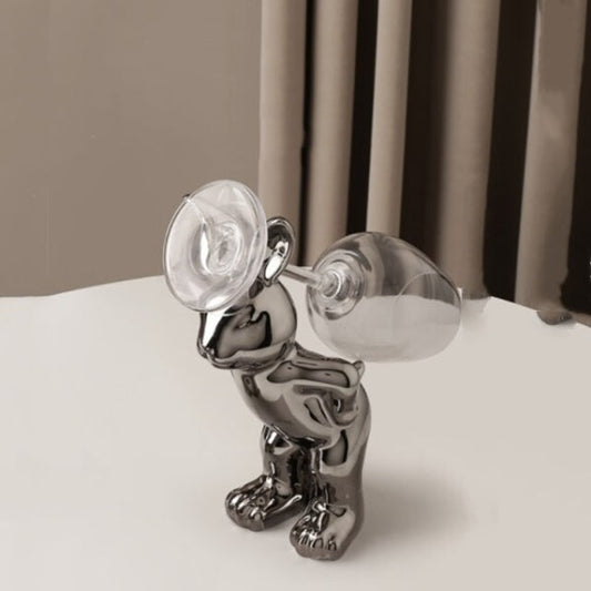 Silver Rabbit Decorative Figurines