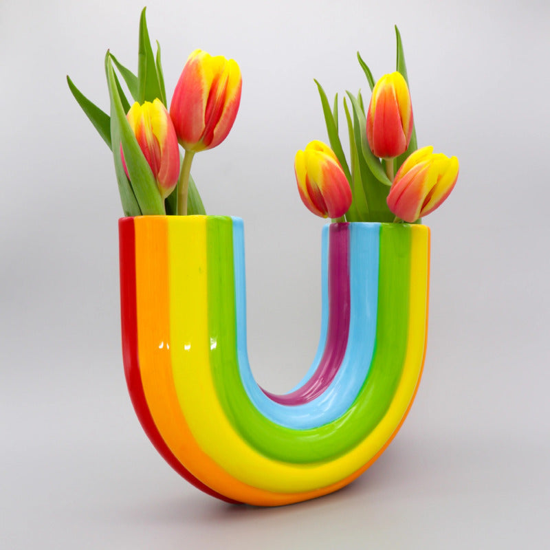 Rainbow Flower Vase