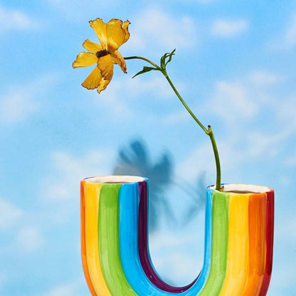 Rainbow Flower Vase