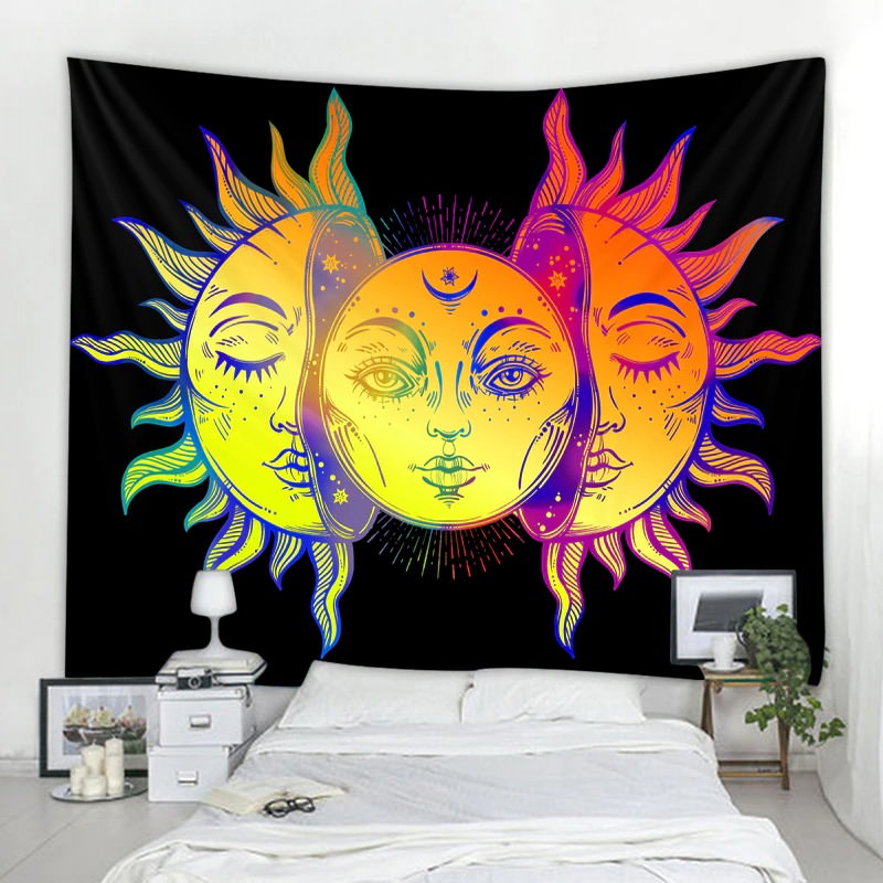 Indian Moon out of Sun Tapestry AESTHETIC_Indie SUB CATEGORY_Tapestries