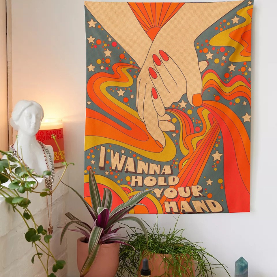 Wanna Hold Your Hand Tapestry AESTHETIC_Indie SUB CATEGORY_Tapestries