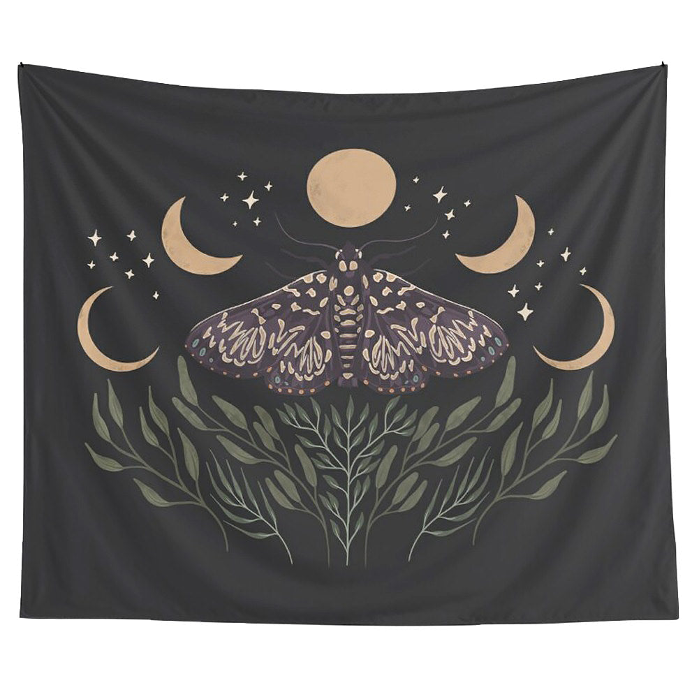 Night Moth Tapestry AESTHETIC_Fairycore SUB CATEGORY_Tapestries