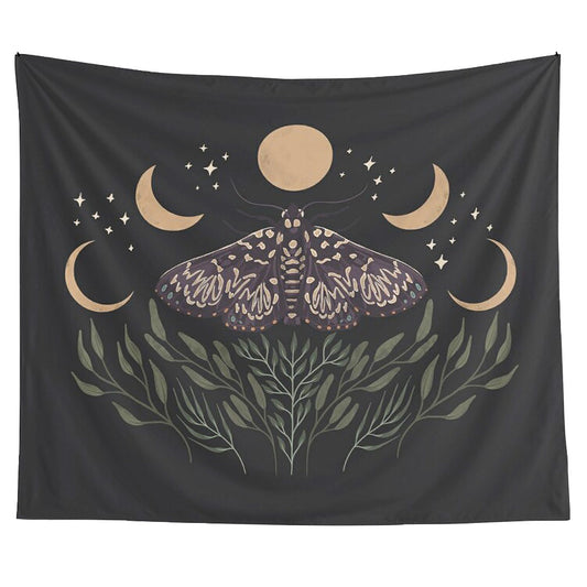 Night Moth Tapestry AESTHETIC_Fairycore SUB CATEGORY_Tapestries