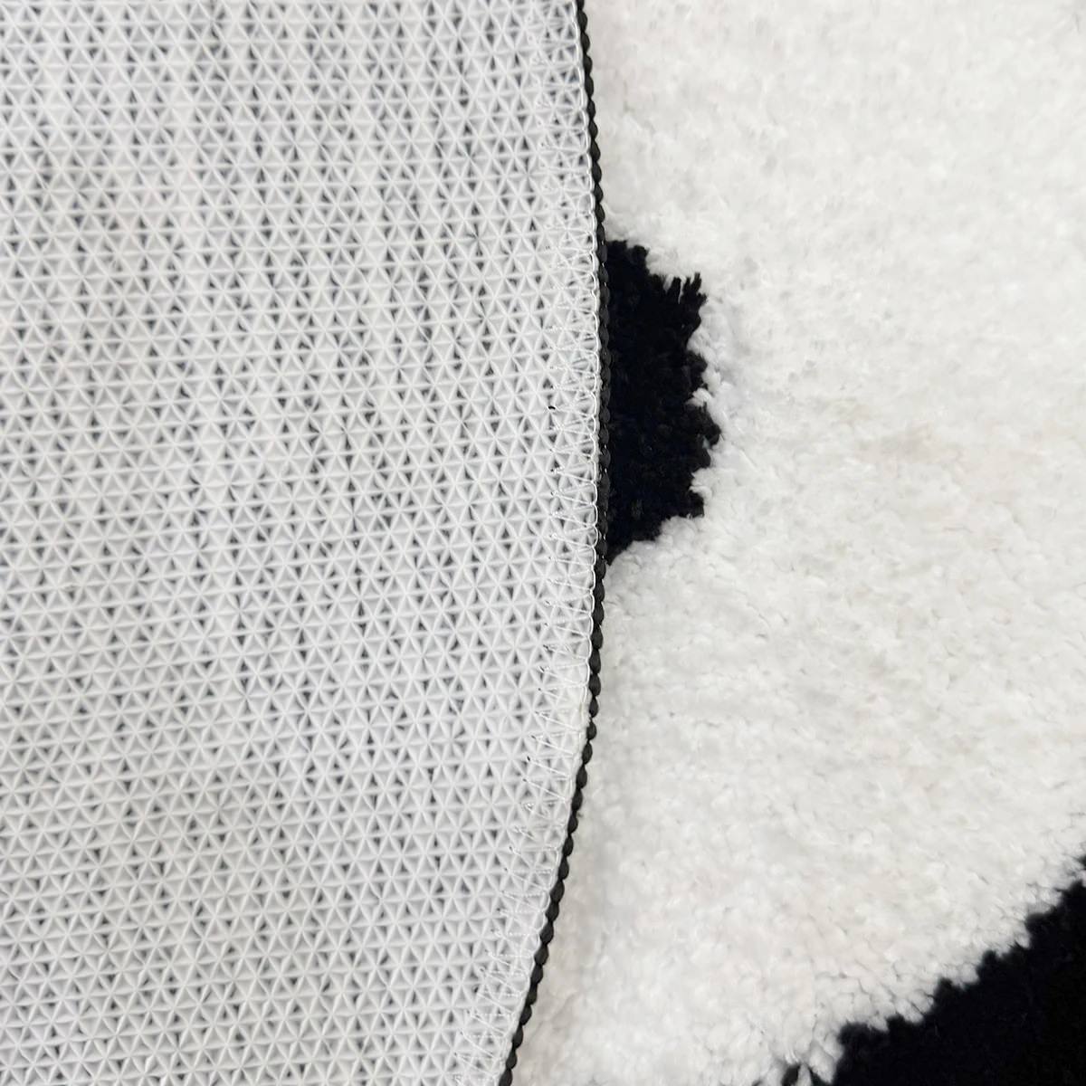 Tapis rond touffeté en vinyle rétro