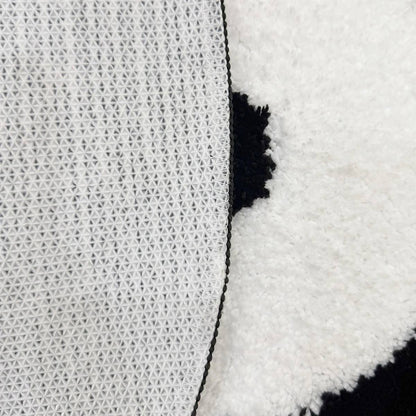 Tapis rond touffeté en vinyle rétro